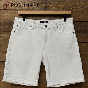 Kut from the Kloth White Jean Shorts Classic Summer Style